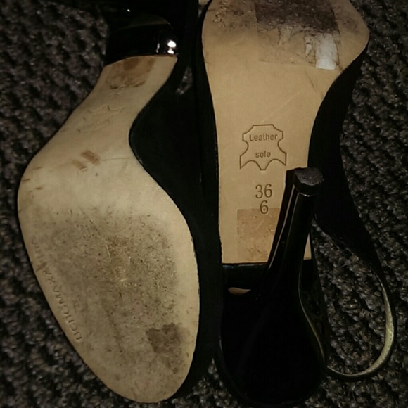 BCBG Max Azria Sparkle PeepToe Shiny Sling Heels - Picture 6 of 8